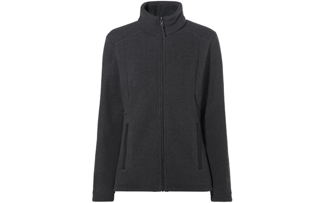 Dunkelgraue Jacke mit Stehkragen und Reißverschluss vorne
