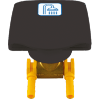 Lilie Raccord ext&eacute;rieur eau chaude et froide avec r&eacute;gulation de temp&eacute;rature noir &oslash; 10 mm