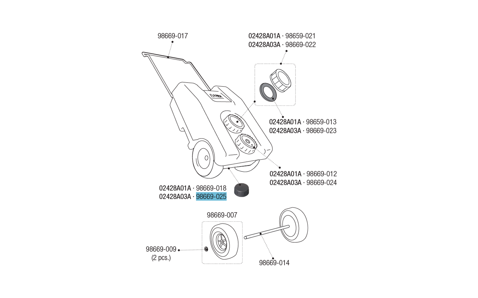 Product image Fiamma Tankverschlussdeckel f&uuml;r Roll-Tank 23F in rot Fiamma Ersatzteilnummer 98669-025 1