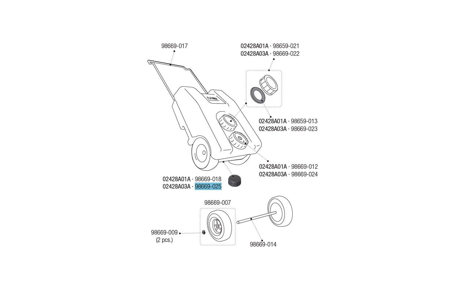 Imagen del producto Fiamma tap&oacute;n del dep&oacute;sito de combustible para roll-tanque 23F en rojo Fiamma pieza de recambio n&uacute;mero 98669-025 1