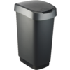 Small product image Rotho Twist waste garbage can with swing and hinged lid 1