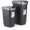 Small product image Rotho Twist waste garbage can with swing and hinged lid 1