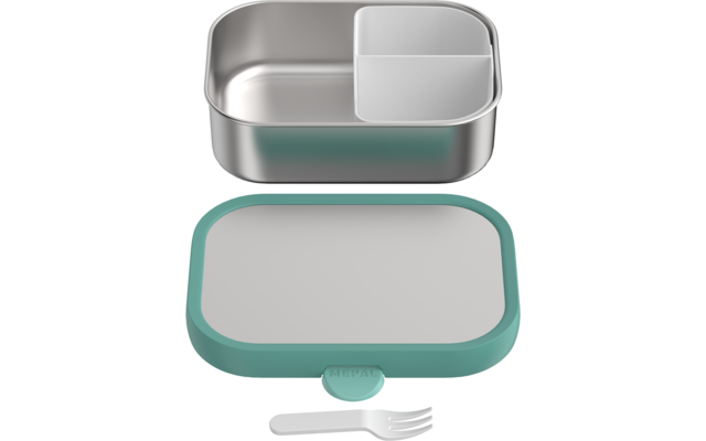 Produktbild Mepal Campus Brotdose Edelstahl mit Bento-Einsatz und Gabel 750 ml 1