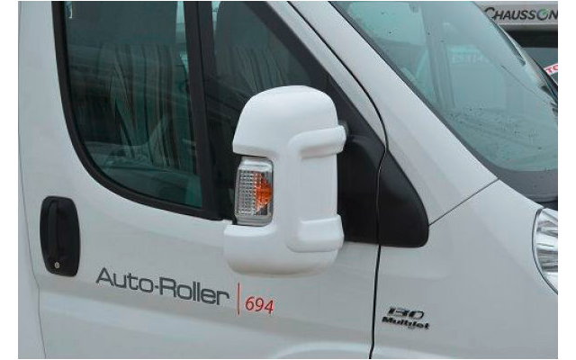 Milenco Falcon mirror covers for Fiat Ducato, Peugeot Boxer and Citroen Relay from 2007 with long arm mirrors 2 pieces White