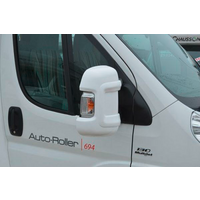 Milenco Falcon Spiegelabdeckungen für Fiat Ducato, Peugeot Boxer und Citroen Relay ab 2007 mit langen Armspiegeln 2 Stück Weiß
