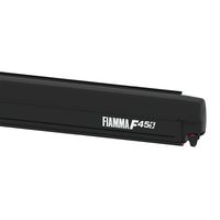 Fiamma F45s 260 Markise für Rechtslenker VW T5/T6 Multivan/Transporter Tuchfarbe Royal Grey 260 cm Gehäusefarbe Deep Black