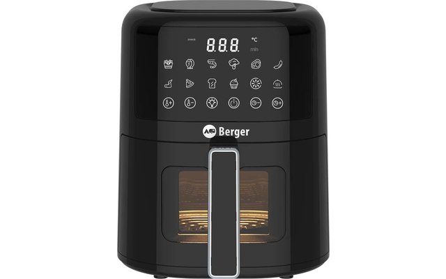 Produktbild Berger VanFry Airfryer Hei&szlig;luftfritteuse mit LED-Touch-Display 1.400 W 4,5 Liter 1