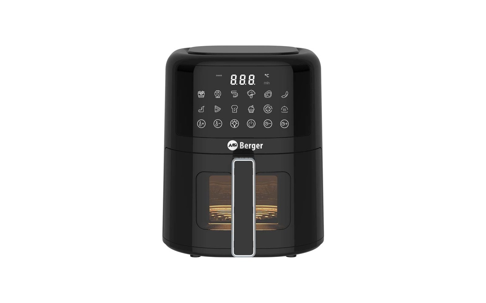 Produktbild Berger VanFry Airfryer Hei&szlig;luftfritteuse mit LED-Touch-Display 1.400 W 4,5 Liter 1