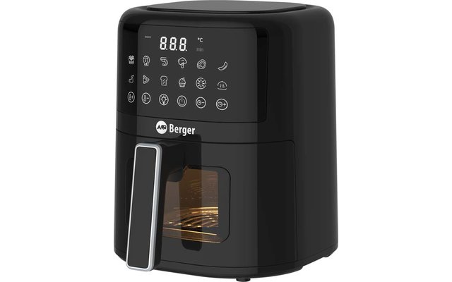 Produktbild Berger VanFry Airfryer Hei&szlig;luftfritteuse mit LED-Touch-Display 1.400 W 4,5 Liter 1