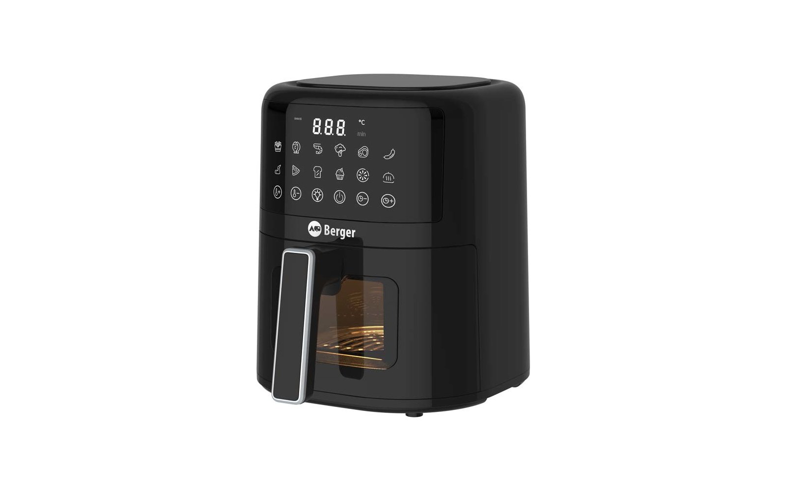 Produktbild Berger VanFry Airfryer Hei&szlig;luftfritteuse mit LED-Touch-Display 1.400 W 4,5 Liter 1