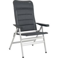 Crespo AL/238 XL Deluxe chaise pliante r&eacute;glable en 7 positions gris fonc&eacute;