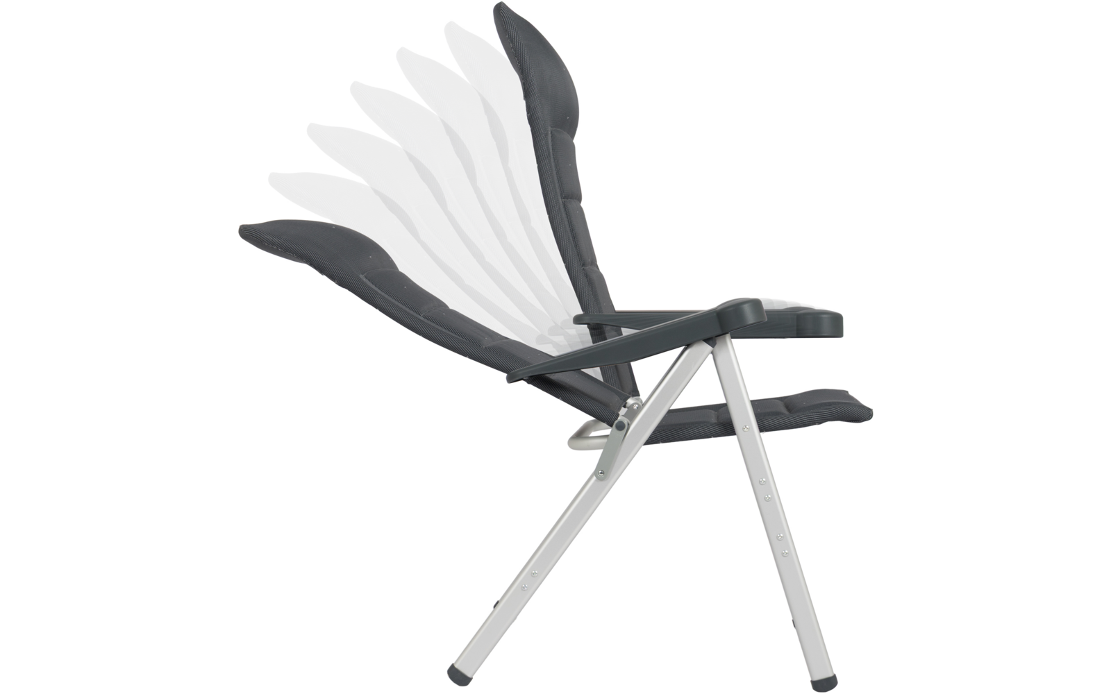 Produktbild Crespo AL/238 XL Deluxe Klappstuhl 7-fach verstellbar dunkelgrau 1