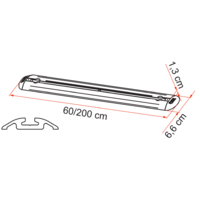 Fiamma Garage Bars Premium 200 Multifunctionele Bars 200 cm