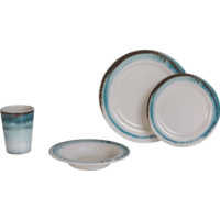 Flamefield Exklusiv Nordlight melamine servies Anti-Slip 16 st. voor 4 personen