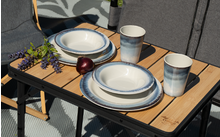640447 - Flamefield Exklusiv Nordlight melamine servies Anti-Slip 16 st. voor 4 personen