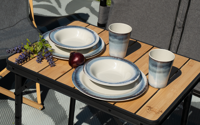 Image du produit Flamefield Exklusiv Nordlight Set de vaisselle en m&eacute;lamine Anti-Slip 16 pcs. pour 4 personnes 1