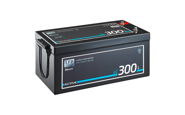ECTIVE LC 300L BT LT Batterie d'alimentation au lithium LiFePO4 avec plaques chauffantes intégrées / module Bluetooth 12 V 300 Ah