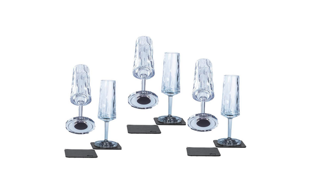 Bicchieri magnetici silwy® da prosecco in plastica 6 pezzi 150 ml