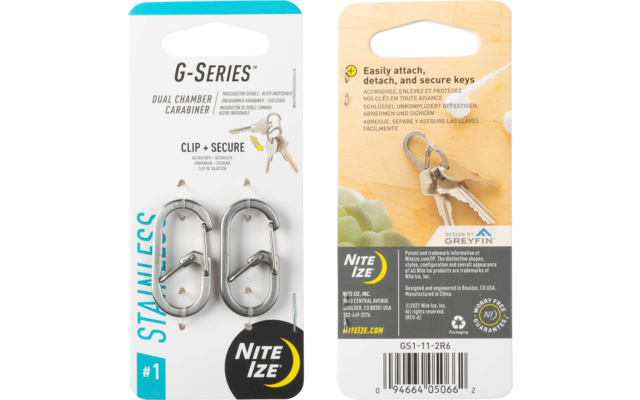 Mousqueton Nite Ize G-Series 1 2pack Stainless Steel