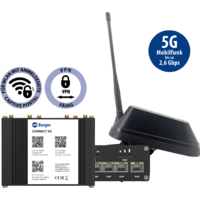 Berger Connect 4G 5G LTE WLAN router con antena de techo SHARK incl. DAB+