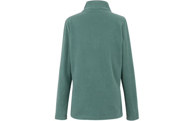 Grüne Fleecejacke von hinten