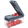 Open eierdoos met rode tomaten