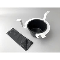 Flexaport scheidingswc-inlegset geschikt voor Brunner Optiloo in wit PVC met 50 zakjes geurdicht incl. foliesealer 15 cm