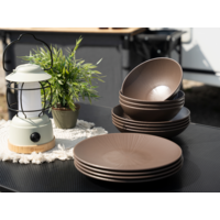 Camplife Izma RPET Set de vaisselle 12 pcs. marron