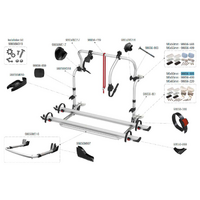 Fiamma onderste bevestigingsset M6 x 50 mm geschikt voor Carry Bike C L80 / L80 / Pro C Knaus-Eiffeland / Trigano-Ci-Roller Team - Fiamma onderdeelnummer 98656-005