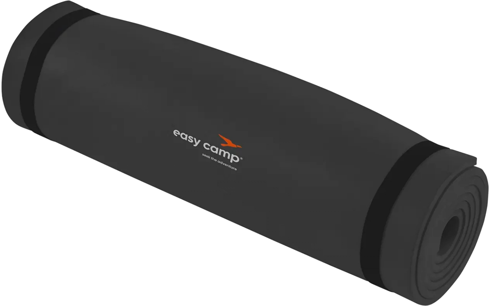 Schwarzer tragbarer Lautsprecher mit orangem Logo