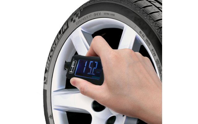 HP accessori auto 2in1 manometro per pneumatici e battistrada campo di misura 0-6,8 bar