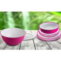 Omada servies 14 delig fuchsia