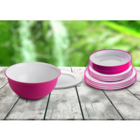 Omada servies 14 delig fuchsia