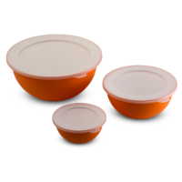Omada kommenset met deksel 3 stuks oranje