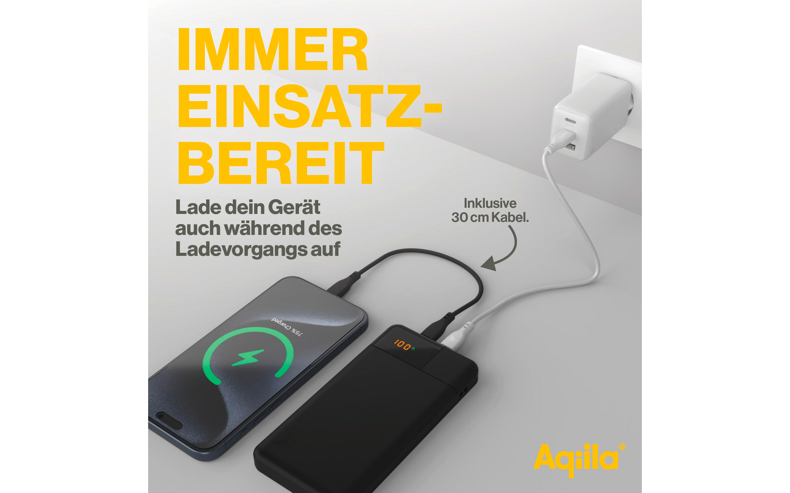 Deux smartphones sont posés sur une surface, l'un se recharge sans fil, l'autre non