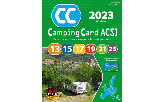 ACSI CampingCard 2023 Campingführer mit Ermäßigungskarte Spanische Ausgabe