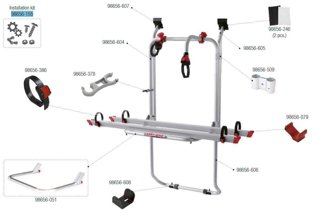 Porte vélos Carry Bike CL - FIAMMA Porte vélos Carry Bike CL - FIAMMA