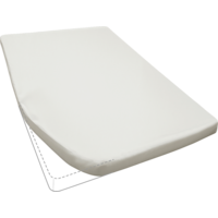 Primera Travel Mako-Feinjersey Spannbetttuch f&uuml;r Campingmatratzen aus Baumwolle Ecru French Bed links