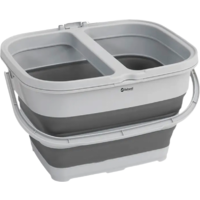 Outwell Recycleit Eimer mit 2 F&auml;chern 45,5 x 34 x 28 cm grey mist