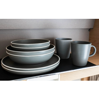 Set de vaisselle magn&eacute;tique Silwy Dolomit plastique 11 pi&egrave;ces gris fonc&eacute;