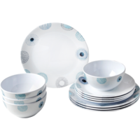 Brunner Midday Deep Sea Melamin Geschirrset rutschhemmend BPA-frei unzerbrechlich 12-teilig  