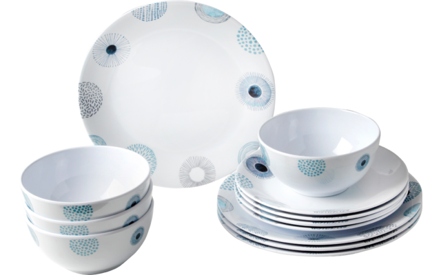 Produktbild Brunner Midday Melamin Geschirrset rutschhemmend BPA-frei unzerbrechlich 12-teilig 1