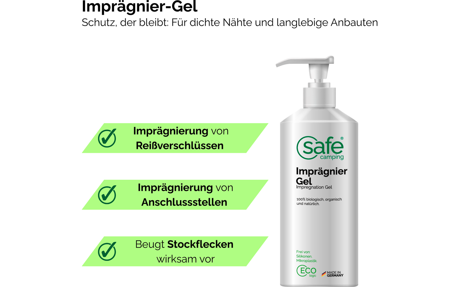 Produktbild Safe Camping Impr&auml;gnier-Gel Nahtabdichter frei von Mikroplastik 1