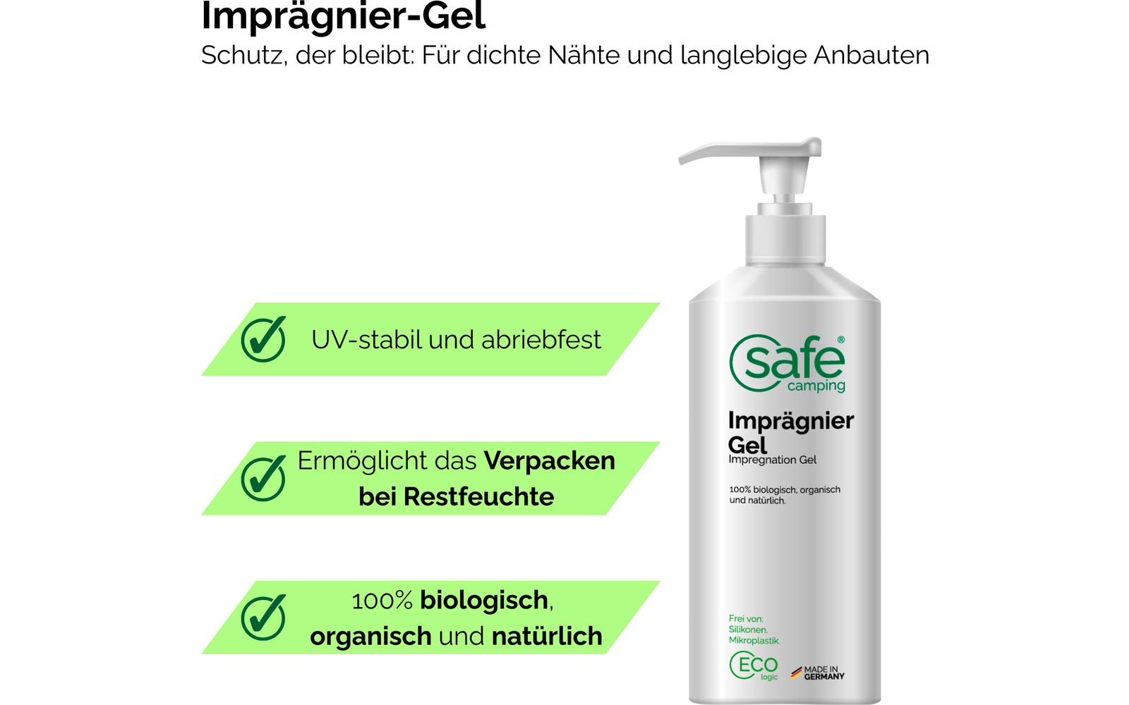 Produktbild Safe Camping Impr&auml;gnier-Gel Nahtabdichter frei von Mikroplastik 1