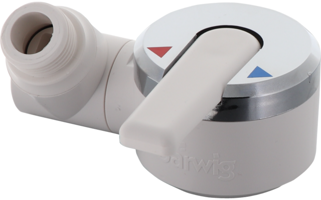 Produktbild Barwig Einhebel-Brausemischarmatur Automatik mit 1/2 Zoll Duschabgang und 45&deg; T&uuml;lle 10 mm Wei&szlig; / Chrom 1