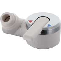 Miscelatore monocomando automatico per doccia Barwig con uscita doccia da 1/2 pollice e bocca a 45&deg; da 10 mm bianco/cromo