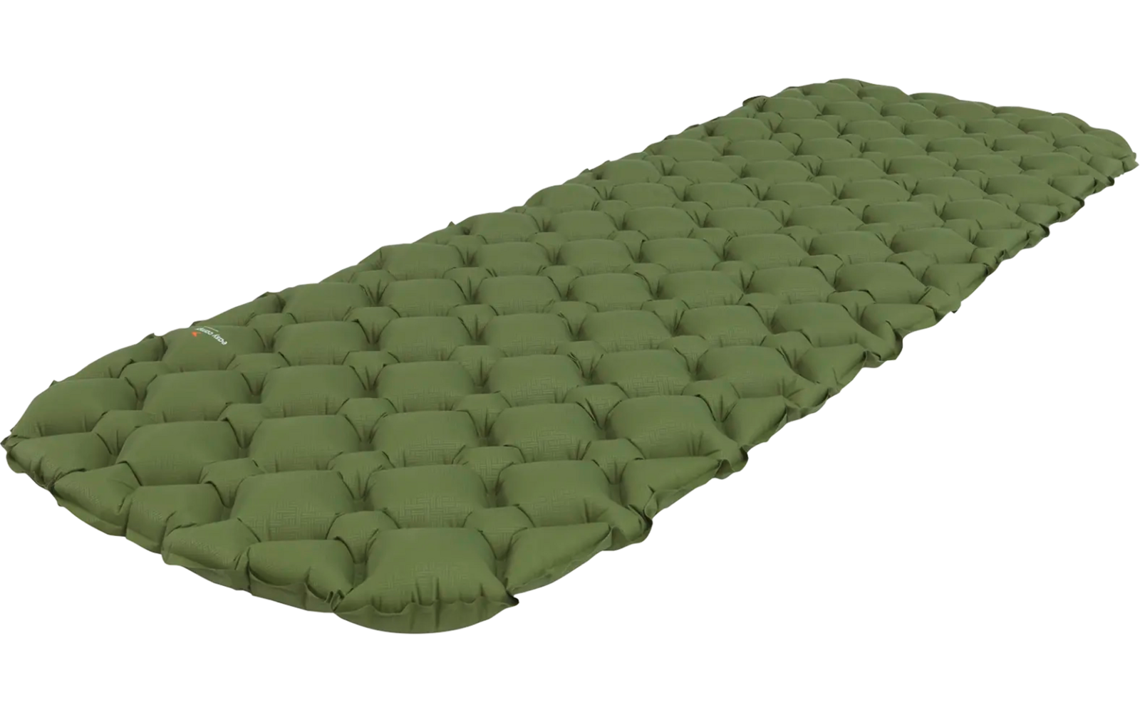 Grün gepolsterte Luftpresse auf weißem Hintergrund