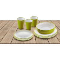 Omada serviesset met soepbord 16 delig appelgroen