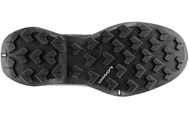 Ansicht der Sohle eines schwarzen Sportschuhs