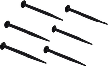 649489 - Piquet plastique à tête ronde, paquet de 6, 13 cm, noir High Peak